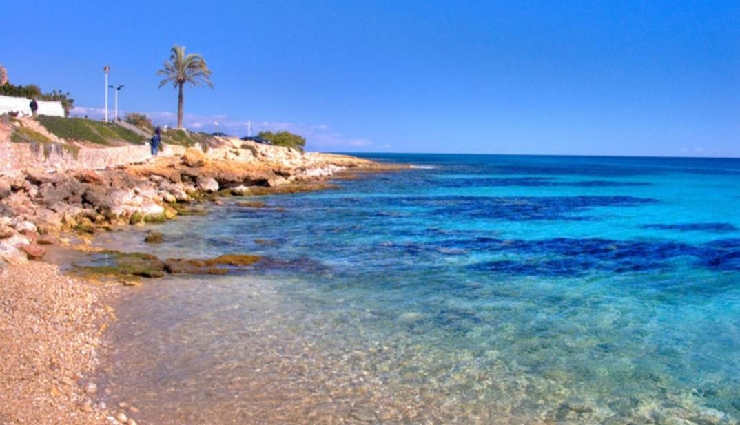 Mediterranean Beach Apartment 180º Sea & Island Views Santa Pola Bagian luar foto